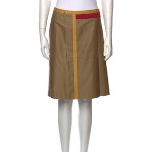 Prada Knee Length Cotton Skirt